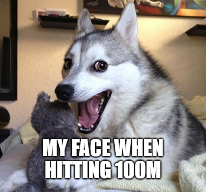 0xMelstroy's tweet photo. Am I punning or is this really a 100m coin?! https://t.co/fJT0aZrO1c