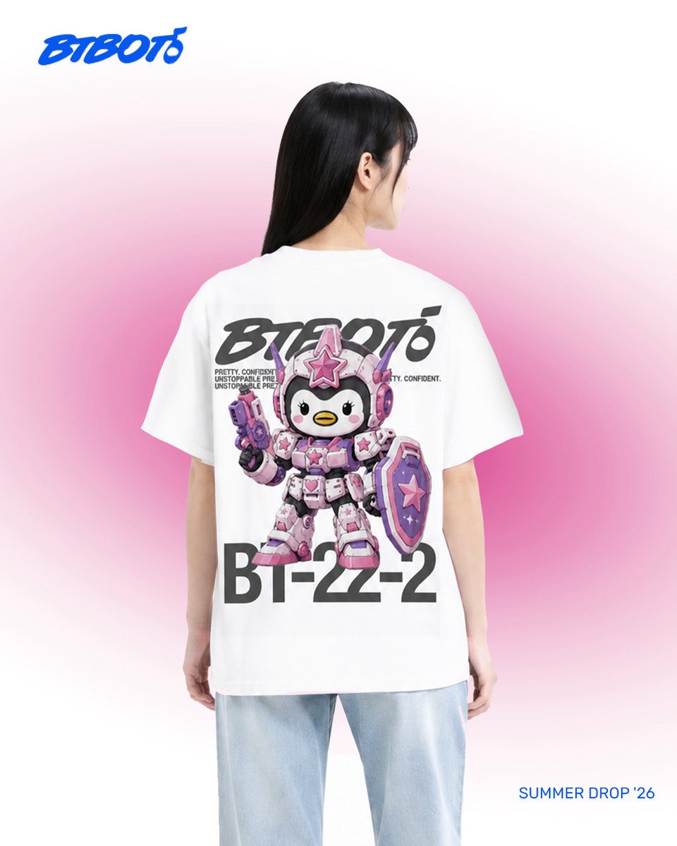 BTBOT_STORE's tweet photo. BTBOTة وصلت 🌟

أول تصميم مخصص للبنات من BTBOT STORE. 🧚🏻‍♀️

Pretty. Confident. Unstoppable. 🩷

صُمم لكل بنت قوية، جميلة، وواثقة… 💖🌸
#BTBOT #SUMMER26 #Pretty #Confident #Unstoppable https://t.co/nFLfhiaDcs