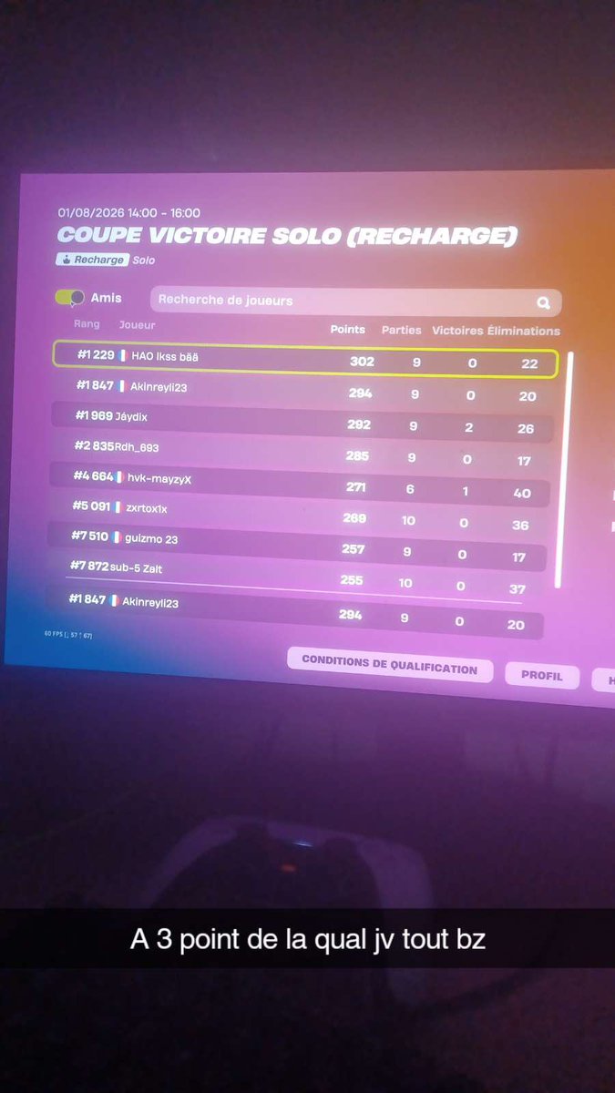 AkiinnFN's tweet photo. 3 point de la qual en ayant mangée pendant la cup et troll les 40 première minute gg 😭😭 https://t.co/n6UAQTrzUz