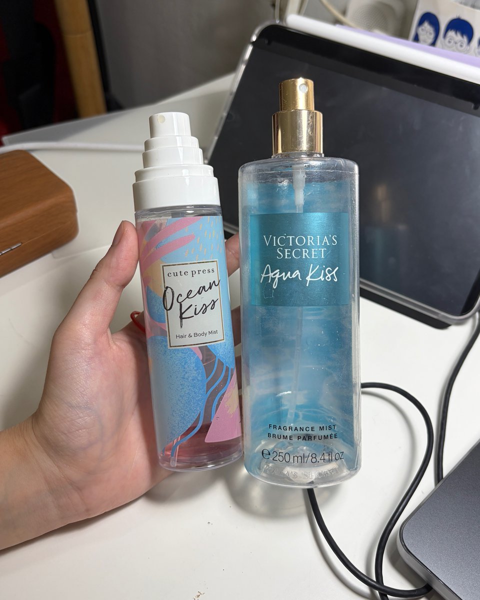 npakthesecond's tweet photo. กาสะลองซ้องปีปมาก บอดี้มิสกลิ่นนี้ของ cutepress เหมือนกลิ่น aqua kiss ของ victoria secret มากกแต่ ใครชอบกลิ่นแบบaquaๆน่าจะชอบบ(นี่ชอบจิงดูจากฝาที่หายไปTT)