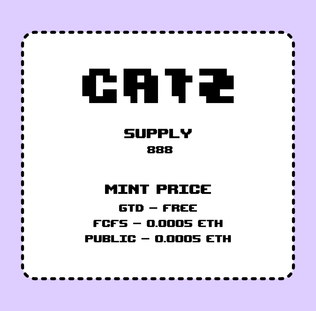 ebube_eth's tweet photo. Friends Catz public mint is live, holders airdrop tonight...
Supply: 888
Mint: 0.0005 ETH
Mint link: https://t.co/8lPGgUTxcZ https://t.co/TMmJELgGy1