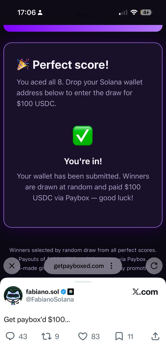 Gambit_nd's tweet photo. @FabianoSolana @moonpay Coming back with a + $100 balance https://t.co/2rZkeAJKt8
