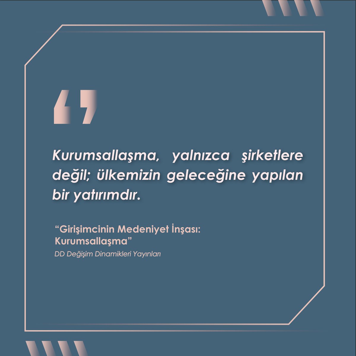 dddegisim's tweet photo. 📖 Değişim Dinamikleri Yayınları’ndan çıkan “Girişimcinin Medeniyet İnşası: Kurumsallaşma”kitabımızı aşağıdaki linkten inceleyebilirsiniz.

https://t.co/PtPdDjXreY https://t.co/81IkSZyOyC