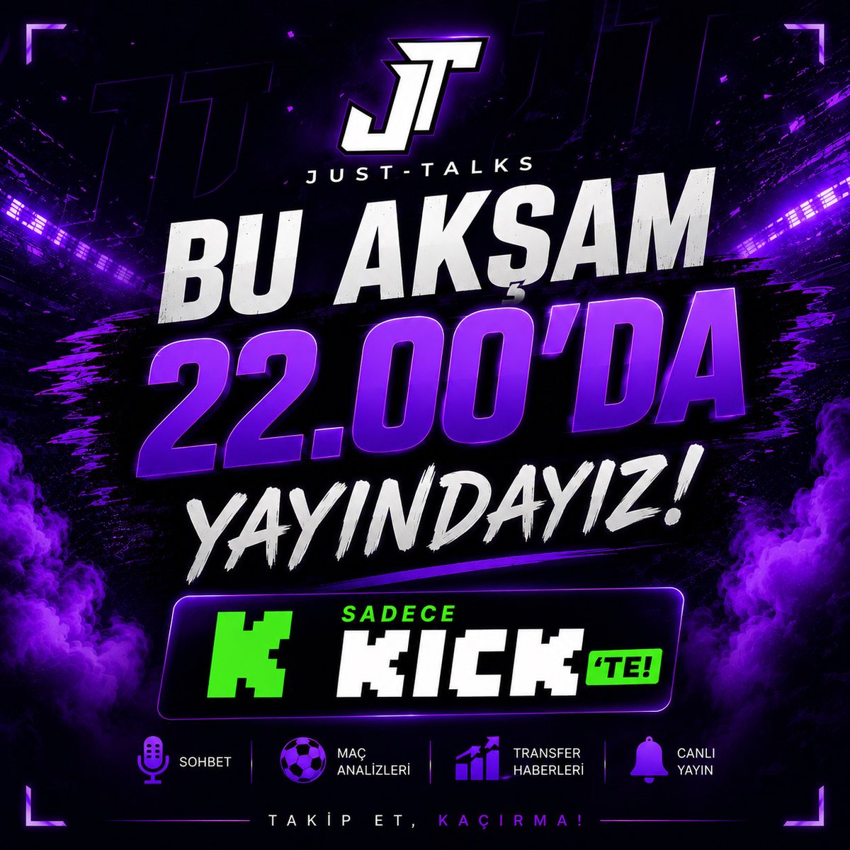 JusTalkscom's tweet photo. 🚨 Bu akşam 22.00’de Kick’te canlı yayındayız!

⚫⚪ Gündem:
• Beşiktaş’ın Avrupa’daki rakibi Hradec Kralove’yi tanıyacağız.

• Mohamed Salah gelişmeleri

• Beşiktaş transfer gündemi

🎥 https://t.co/vfGw5TowSM https://t.co/FYSKFJfd3d