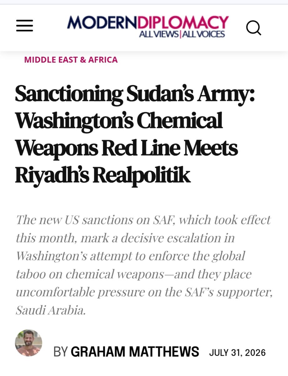 yasseralfadol's tweet photo. صدفة ساي كل المقالات دي مرقت في وقت واحد ضد الجيش السوداني وبتعيد تدوير نفس العناوين القديمة :
 إيران
 الجهاديون
 والسلاح الكيميائي
 والغريب أنها كلها نشرت خلال الفترة بين 30 يوليو و1 أغسطس يعني في ظرف 3 أيام بس https://t.co/ChO3yHBWja