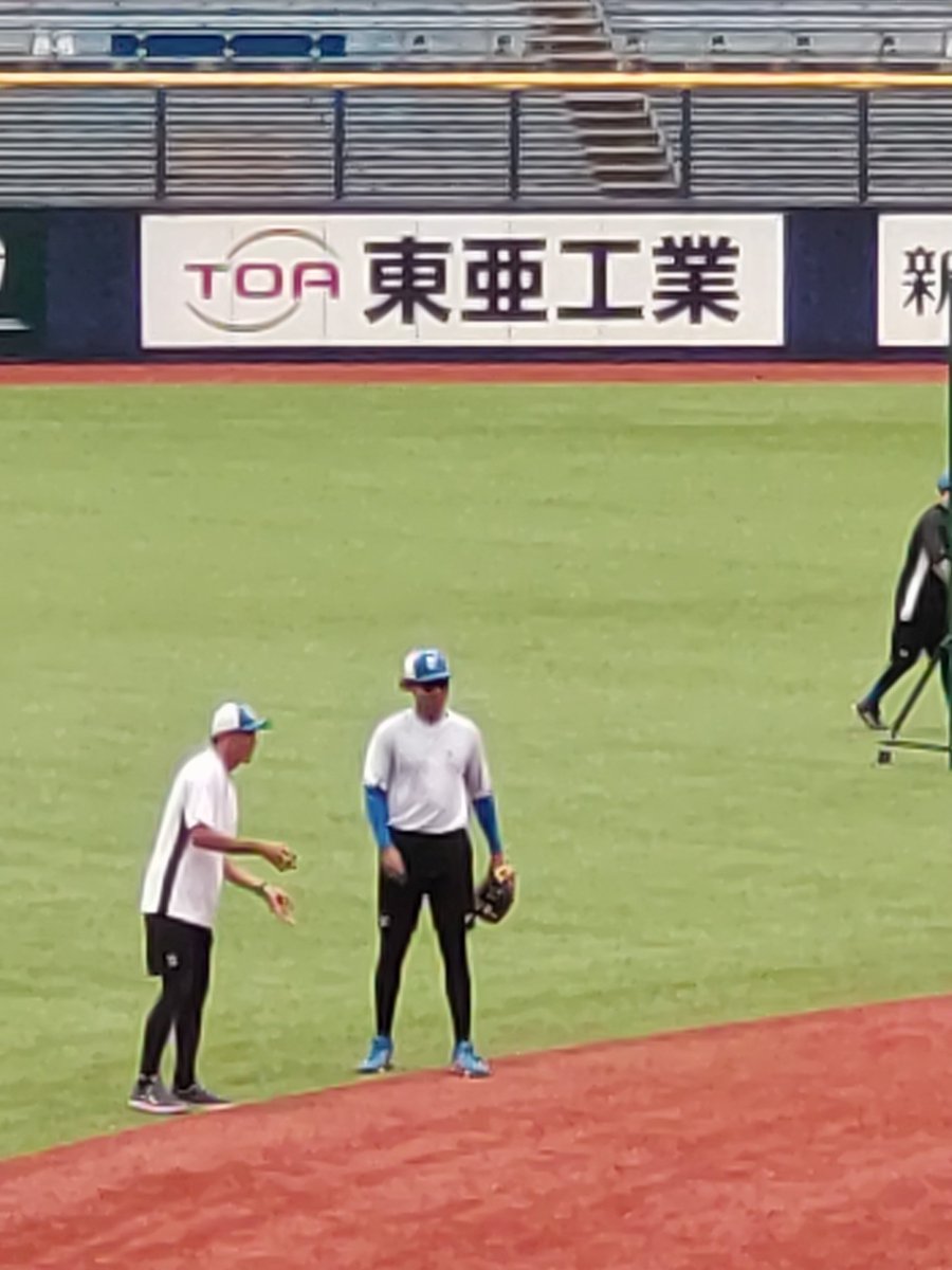 Minami432992727's tweet photo. 今日(2026.8.1)もこはむほ〜✌️
今川選手にHR⚾️出ました👏
17-2という大量得点！
嬉しい💓 浅間くんのヒットも動画で撮れたし！
そして、元ハムの陽岱鋼選手・渡邉諒選手・石川直也選手などもオイシの選手として頑張ってました！
 #lovefighters https://t.co/8hOLafRyi0