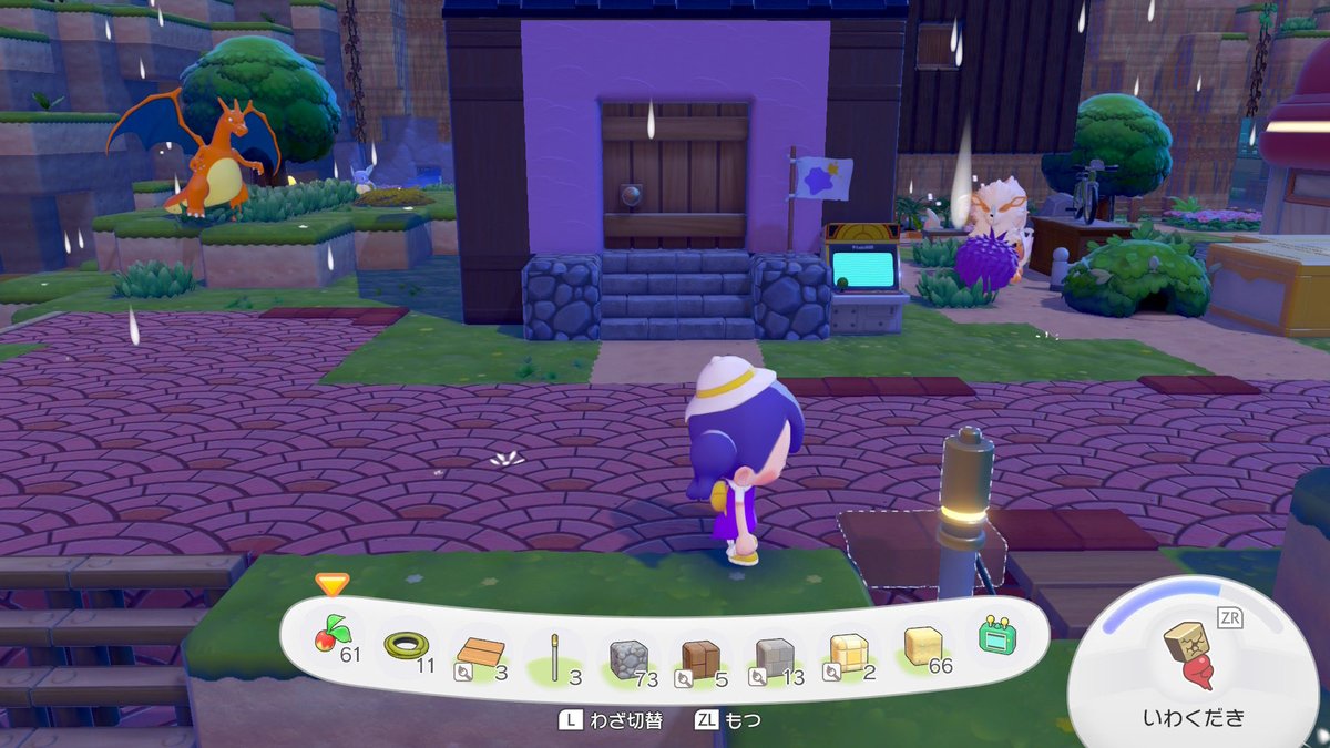 refaru_'s tweet photo. 見てこれ！

ぽこポケで電線張れるようになったから、嬉々としてアーケードゲームに電源入れるべく頑張って地中に電線通す工事をしたのに、特にミニゲームが遊べるわけでもなく「本当に電源のオンオフができるだけ」なのを知って絶望している僕。 https://t.co/3IsS41s0zt