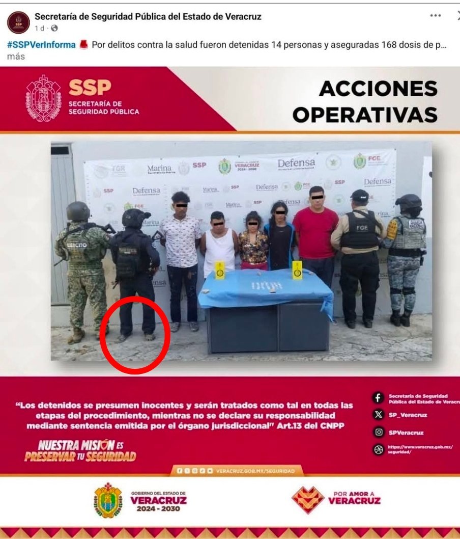 MLopezSanMartin's tweet photo. Polémica en #Veracruz

La SSP eliminó imágenes manipuladas de detenidos luego de que usuarios detectaran errores evidentes 👇📸 https://t.co/JMSJgx0YCP