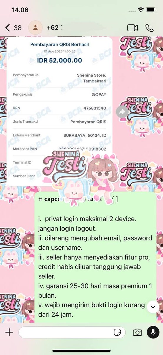 ovalests's tweet photo. ʚ ˚ 🎀 𝘀𝗵𝗲𝗻𝗶𝗻𝗮 𝘁𝗲𝘀𝘁𝗶 ! ◎ 🐇 . .  

    ୨୧ ───── ⋆🎀⋆ canva memb 7d
    ୨୧ ───── ⋆🎀⋆ capcut priv 1b https://t.co/86as6ozKXm