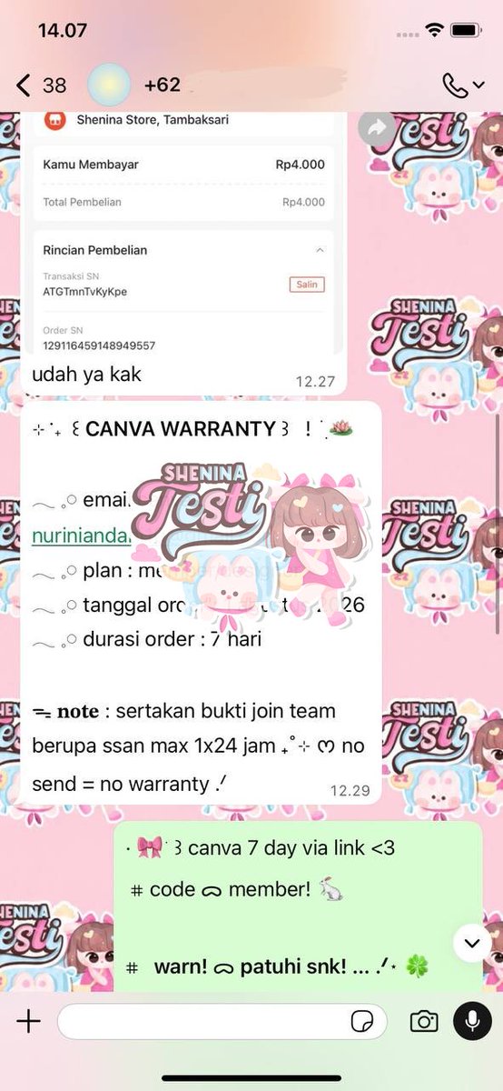 ovalests's tweet photo. ʚ ˚ 🎀 𝘀𝗵𝗲𝗻𝗶𝗻𝗮 𝘁𝗲𝘀𝘁𝗶 ! ◎ 🐇 . .  

    ୨୧ ───── ⋆🎀⋆ canva memb 7d
    ୨୧ ───── ⋆🎀⋆ capcut priv 1b https://t.co/86as6ozKXm