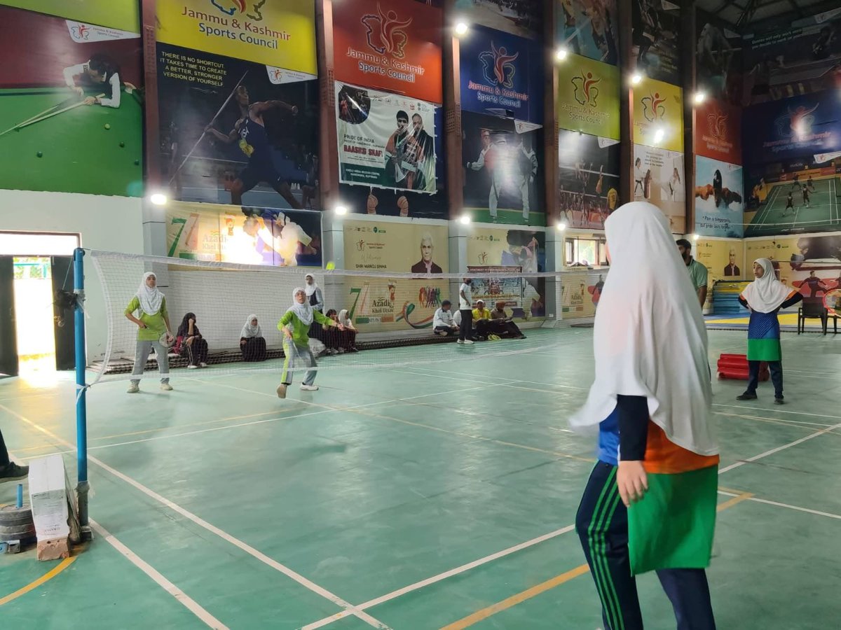 infokupwara's tweet photo. Girls Display Outstanding Talent in Inter-School Zonal Level Badminton Competitions Across Kupwara

Kupwara, August 1: The Inter-School Zonal Level Badminton Competitions for Girls were conducted successfully across various zones of District Kupwara under the aegis of the Department of Youth Services & Sports, Kupwara.
The competitions witnessed enthusiastic participation from girl students, who displayed remarkable skill, determination, and sportsmanship throughout the matches. The events reflected the growing interest of young girls in badminton and highlighted the department's continued efforts to promote sports at the grassroots level.
The Department of Youth Services & Sports, Kupwara, appreciated the dedicated efforts of all Zonal Physical Education Officers, activity incharges, technical officials, and organizing staff for ensuring the smooth and successful conduct of the competitions.

@diprjk  @Shrikant_2191 @dckupwara