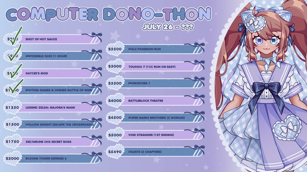 ChulaEphemeris's tweet photo. Going live with day 7 of my PC #Donothon ! We're about $115 away from the next goal, a Majora's Mask playthrough! Today we'll be doing more #PowerwashSimulator2 , where you can give me some restrictions based on donations.

#vtuber https://t.co/K4lAOWi21b