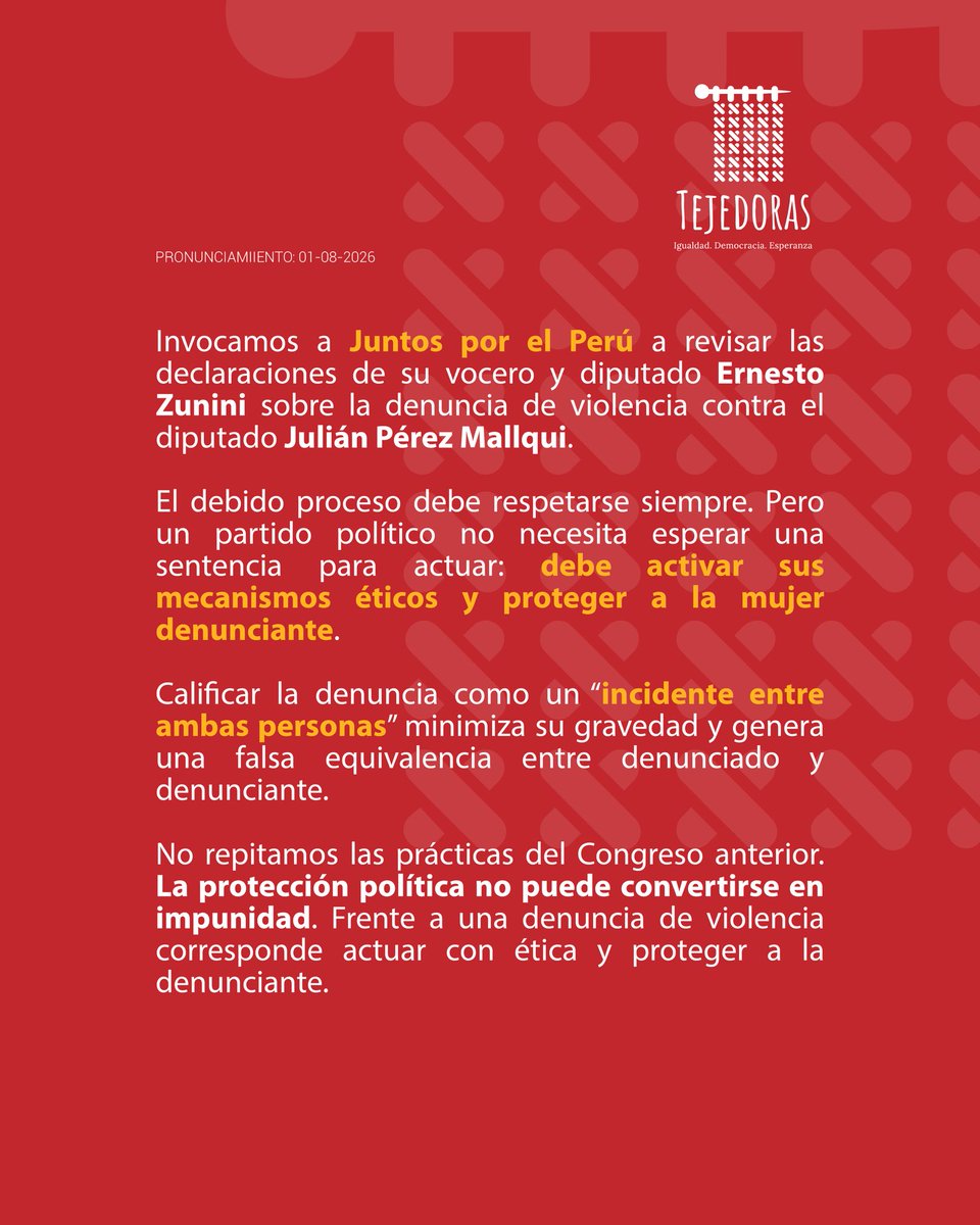 Lastejedoras_pe's tweet photo. 📣 Actuar con ética es una obligación política. https://t.co/8okookhlWT