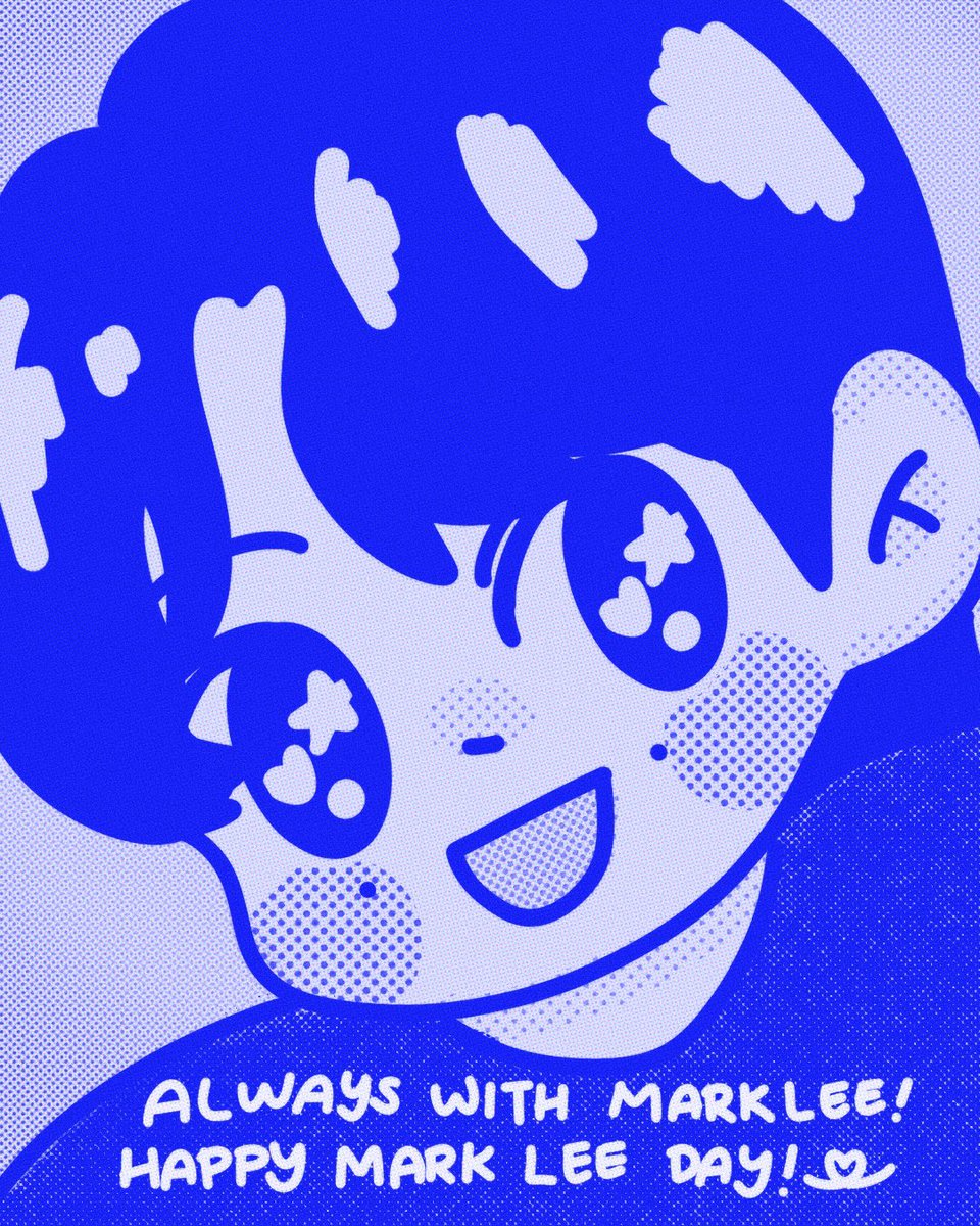 marchsworld's tweet photo. draw my favorite new photo of mark lee, happy bday mark! 💙🐯🎉 @upperroomlabel 
#오랜내여름민형아생일축하해
#AlwayswithMarkLee https://t.co/L2s5RQTk9Y