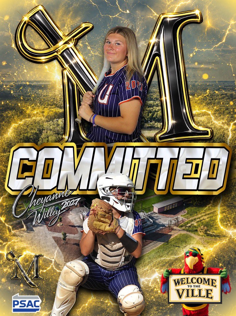 CWilley_66's tweet photo. I am so excited and beyond grateful to announce my commitment to continue my athletic and academic career at Millersville university! First and foremost, thank you, God, for opening this door and guiding me every step of the way.

Thank you to my parents for their endless love, support, and all the sacrifices they've made to help me achieve my dreams. A special thank you to my dad, I truly wouldn't be the player or person I am today without you. Thank you to my coaches, Coach Matt, Coach Bart, and Coach Chris for pushing me to become a better player and person. Thank you to everyone for believing in me and helping me through the recruiting process!

Lastly, Thank you to Coach Probst and Coach Sykes for believing in me and giving me this incredible opportunity. I can't wait to be a Marauder!🖤💛

@CoachJSykes @CoachProbst_ @VilleSoftball @VAUnitySB @UnityRussel @DelmarSports @SBRRetweets @TrueRecruitsSB @302sbrecruits @RecruitingSBall @CoastRecruitsSB @D1Softball @d2softball @LineDsoftball @tagupSoftball @ExtraInningSB @PrepSoftball @SPORTSxEDITS