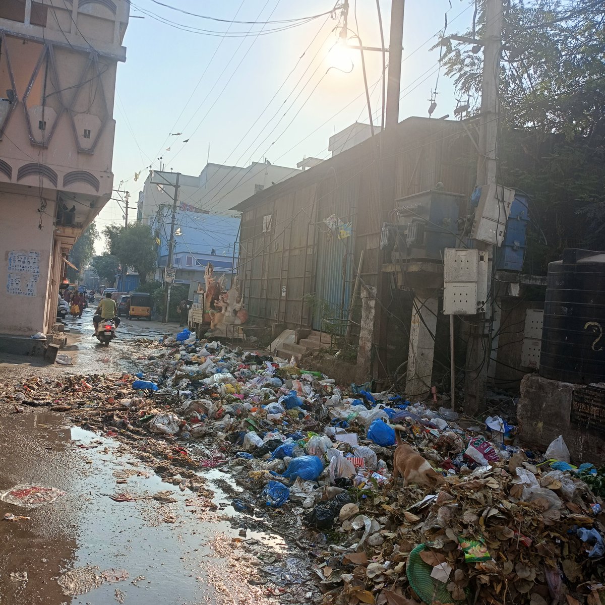 SPyata49218's tweet photo. @GHMCOnline 🚨Urgent 
@ZC_Khairatabad @CommissionrGHMC 
@DigitalMediaTG
Please Relocate the Dust bin As soon possible as it's casuing major Inconvenience to citizens and health Hazardous to the Residents https://t.co/ktvWGSyU6S