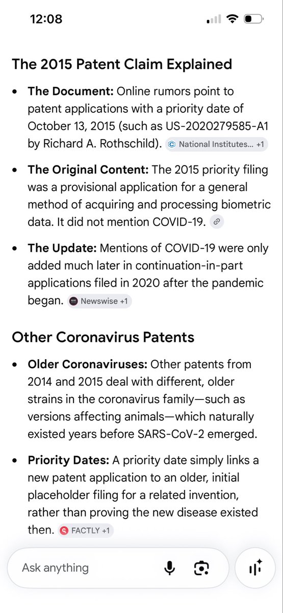 RussellNy5's tweet photo. I told you guys 5 years ago about the coronavirus patent. It’s not a surprise Fauci got his pardon for 2014. The coronavirus patent is 2014-2015. @elonmusk https://t.co/HZF0yBs6rE