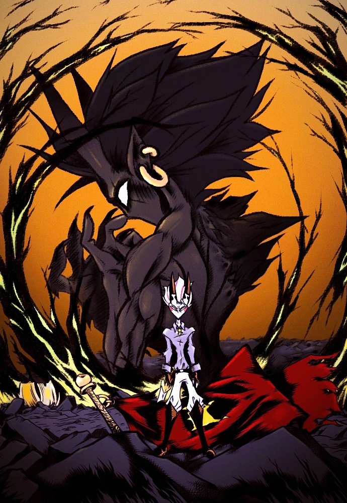 Deergard1's tweet photo. and I even drew two options for the cover. #HazbinHotel #HazbinHotelLucifer #HelluvaBoss #HazbinHotelFanart #HazbinHotelSatan #AStoryOfTwoDemons #AStoryOfTwoDemonsCharacters #HazbinHotelOC https://t.co/cXmwmG7C0i