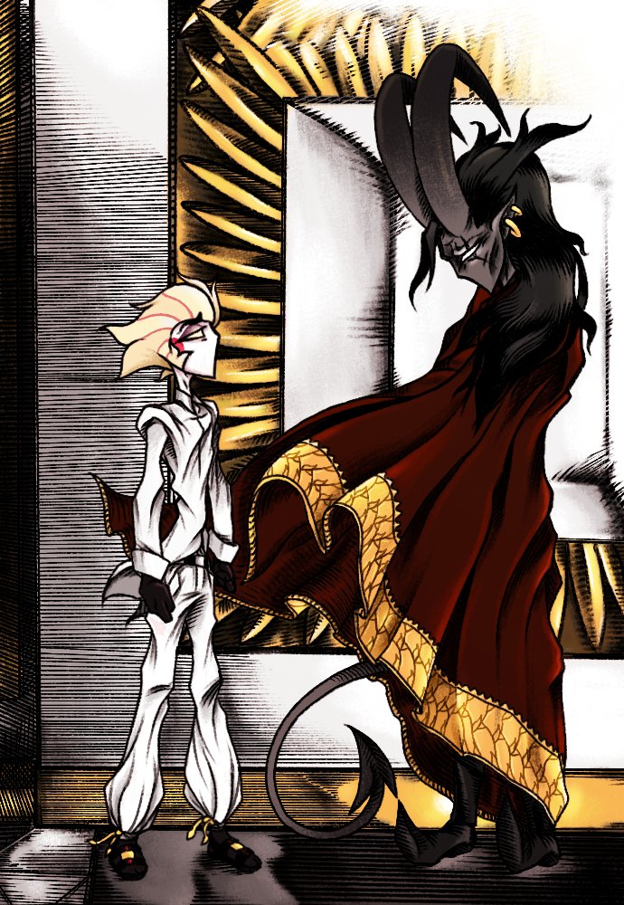 Deergard1's tweet photo. and I even drew two options for the cover. #HazbinHotel #HazbinHotelLucifer #HelluvaBoss #HazbinHotelFanart #HazbinHotelSatan #AStoryOfTwoDemons #AStoryOfTwoDemonsCharacters #HazbinHotelOC https://t.co/cXmwmG7C0i