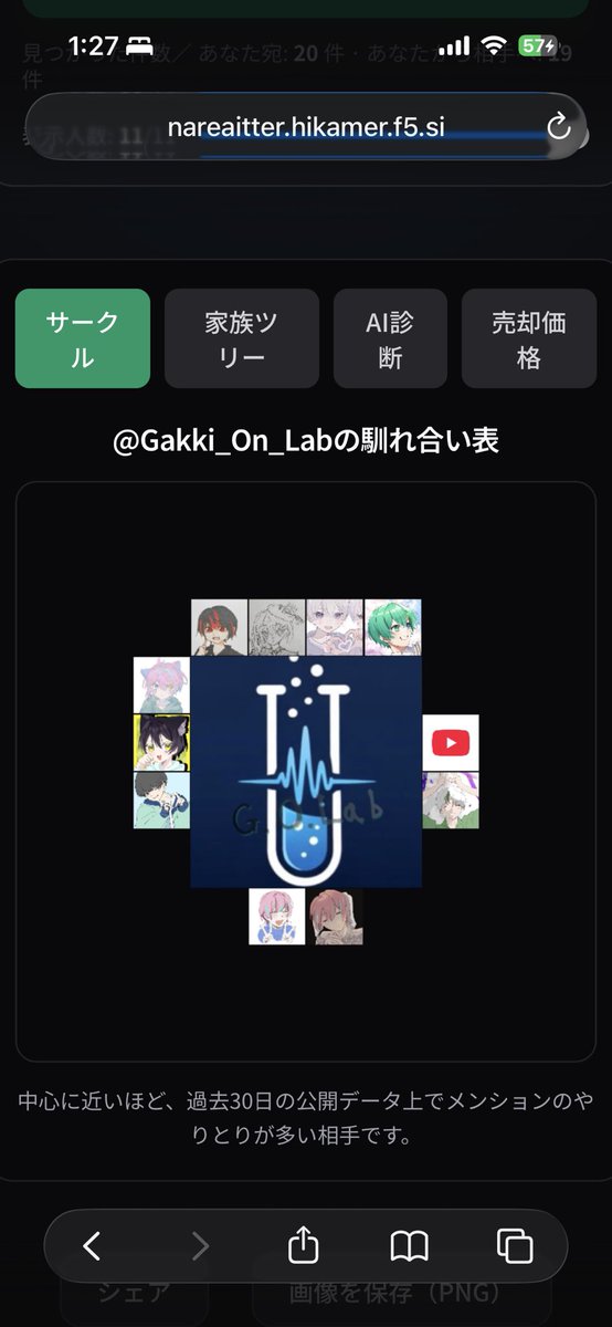 Gakki_On_Lab's tweet photo. よく流れてるのやってみた
 #馴れ合い表 https://t.co/qzkH3bU3If