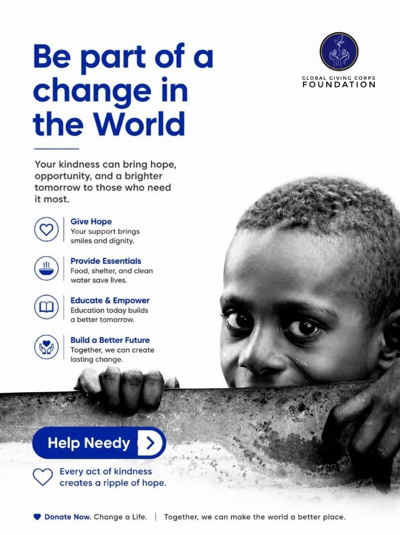 corps_giving's tweet photo. Be part of a change in the world

 Your kindness can bring hope, opportunity, and a brighter tomorrow to those who need it most.

 ♡

 Give Hope

 Your support brings smiles and dignity. https://t.co/2qizcAfj4T