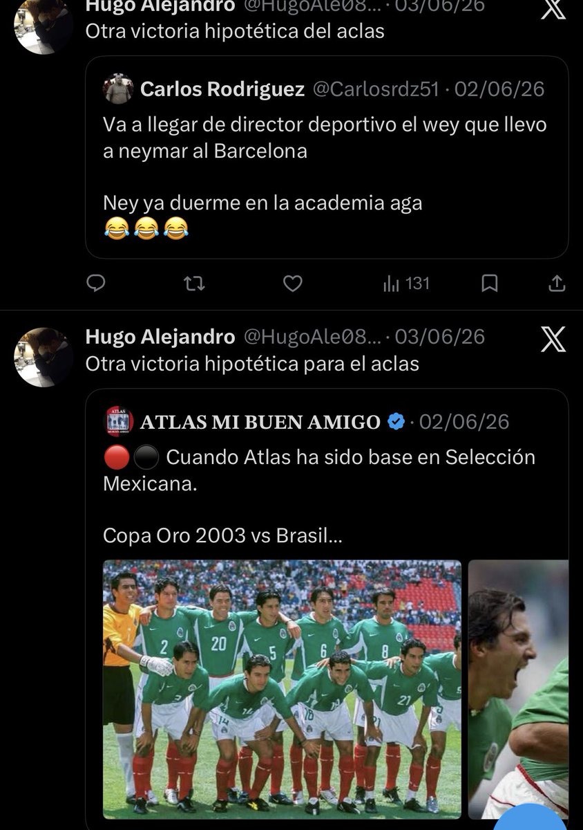 Mallvne's tweet photo. @HugoAle08780780 @sangreazulismo Todos te mean we. Estás cogidísimo hasta por el aclas jajajajajj. Saludos. https://t.co/3zVxjMI5CE