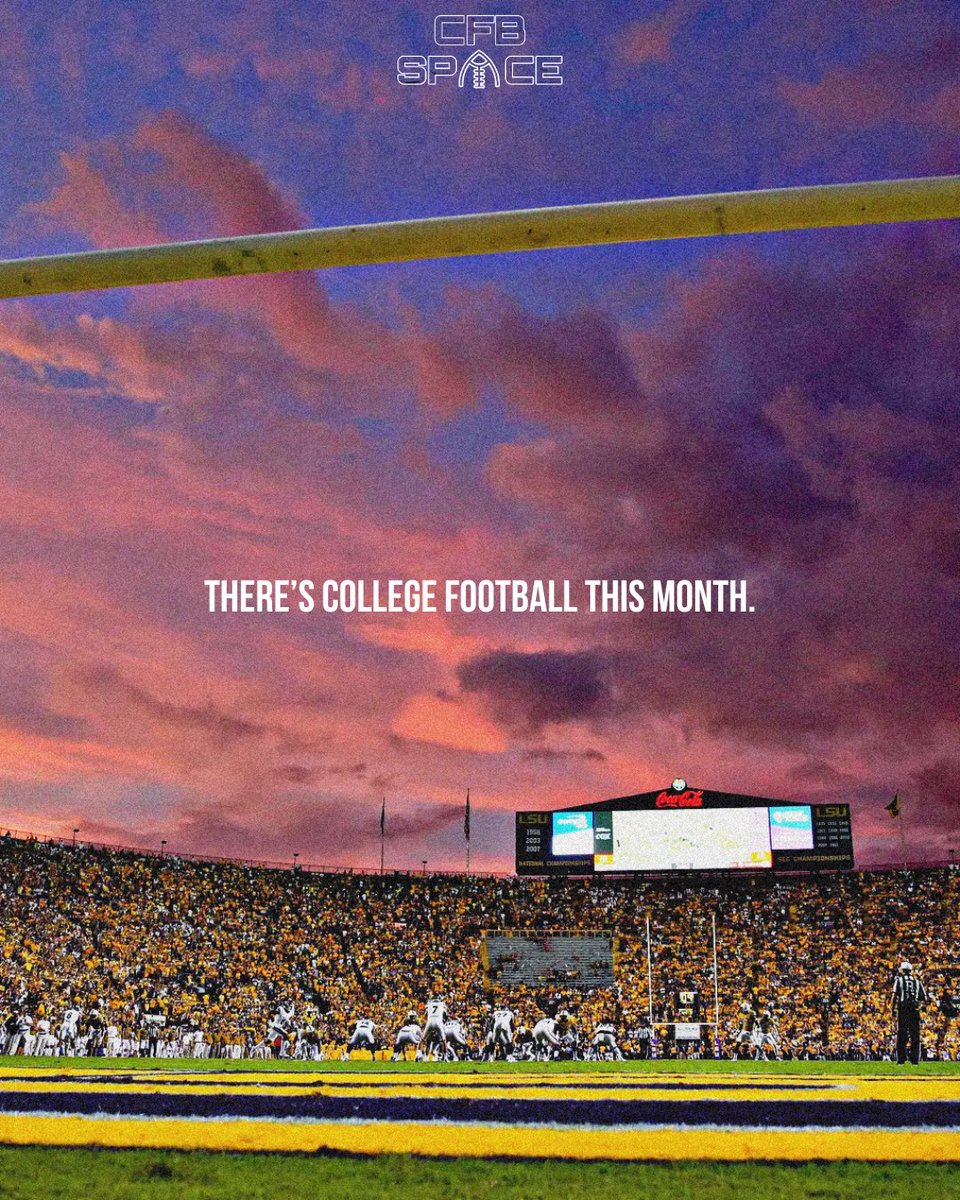 CFBspace's tweet photo. College Football returns THIS MONTH‼️

#cfb | #cfbplayoffs | #collegefootball | #cfp https://t.co/ZlsKW5ooOy