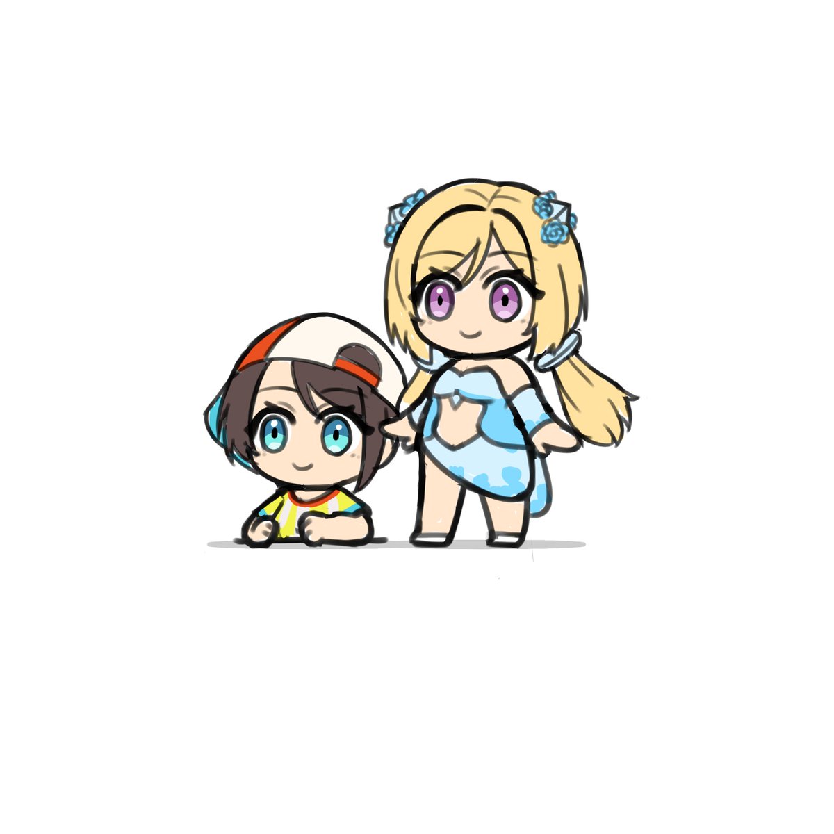 illust_nagi's tweet photo. 可愛かったので落書き～ https://t.co/PxSuVUlTxa