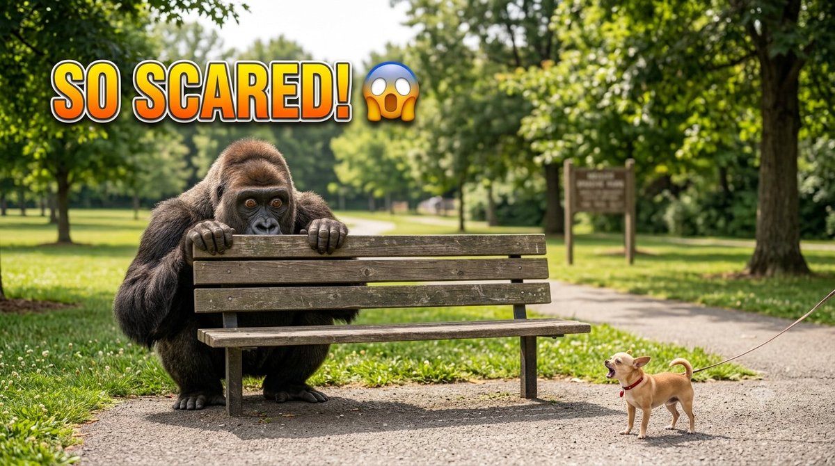 shafiq580bd's tweet photo. 😱 The Gorilla Was Scared Of A Tiny Dog

Click Here To Watch: https://t.co/45YEZpRQsz

#OfficerMax #GorillaComedy #FunnyShorts #ViralVideo #DogVsGorilla #ComedyShorts
#FunnyAnimals #AIComedy #ShortsViral #CuteDogs https://t.co/DCpRvo5AR5