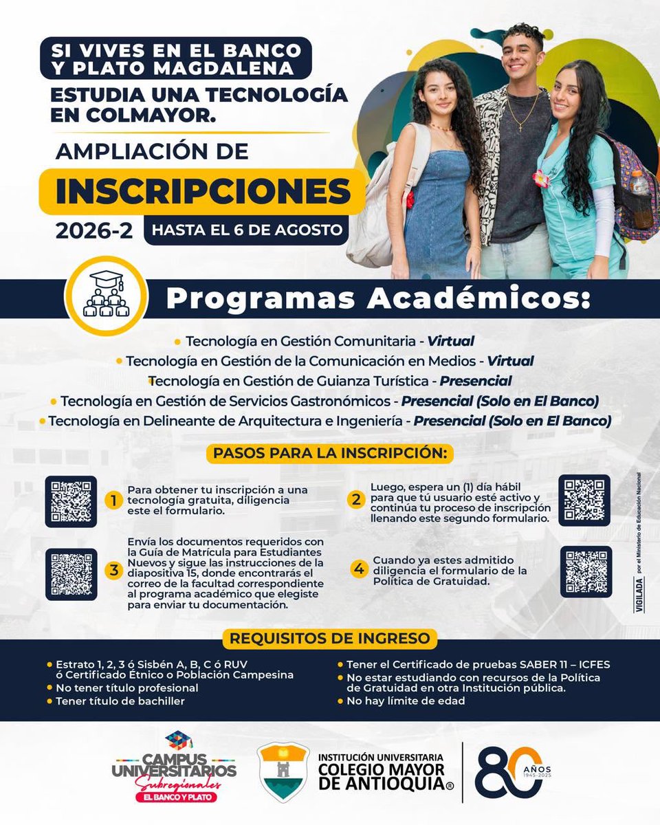 MagdalenaGober's tweet photo. Gobernación del Magdalena amplía oportunidades de educación superior con nuevas tecnologías del Colegio Mayor de Antioquia en los Campus Universitarios Regionales.

La Gobernación del Magdalena, bajo el liderazgo de la gobernadora @mmarguiguerra, continúa fortaleciendo el… https://t.co/xH3oebedXC