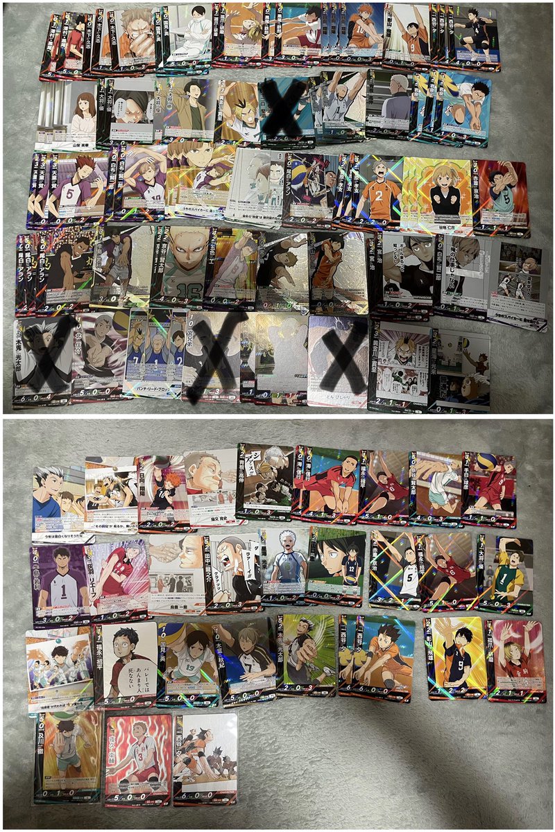 iw9nt11's tweet photo. ハイキュー バボカ ユース&amp;選抜強化合宿 交換

【譲】画像1~4枚目

【求】画像5~6枚目青🟦印 7~8枚目
影山 月島 宮侑 宮治 木兎 二口 黒尾 孤爪 及川
特に画像8枚目P激求

当方から複数枚提供可🙆‍♀️
比率違い可、当方秘⇔他レア可

郵送＞仙台での手渡し交換希望です。
お気軽にお声がけください🙇‍♀️ https://t.co/ETMf9wTtLs
