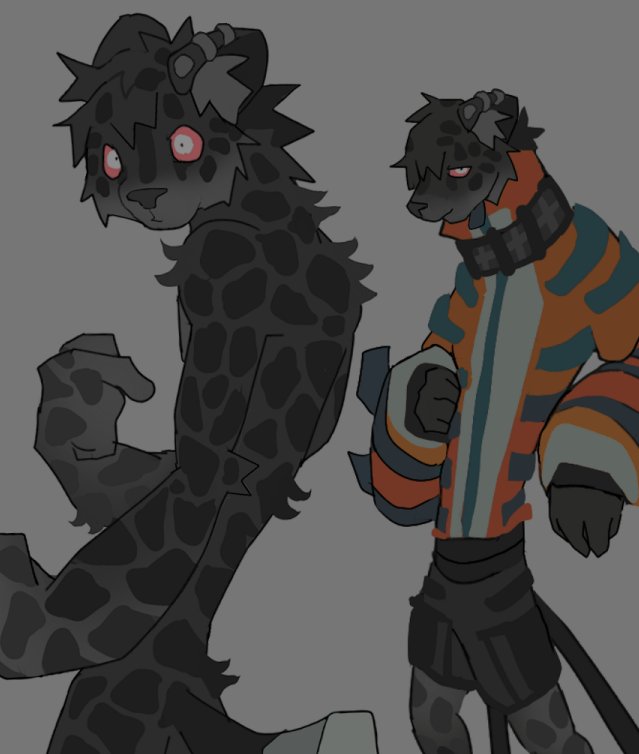 treasiyre's tweet photo. ok guys...what if leopard...with tiger jacket....ADOPT WIP https://t.co/YVcPqJMXiA