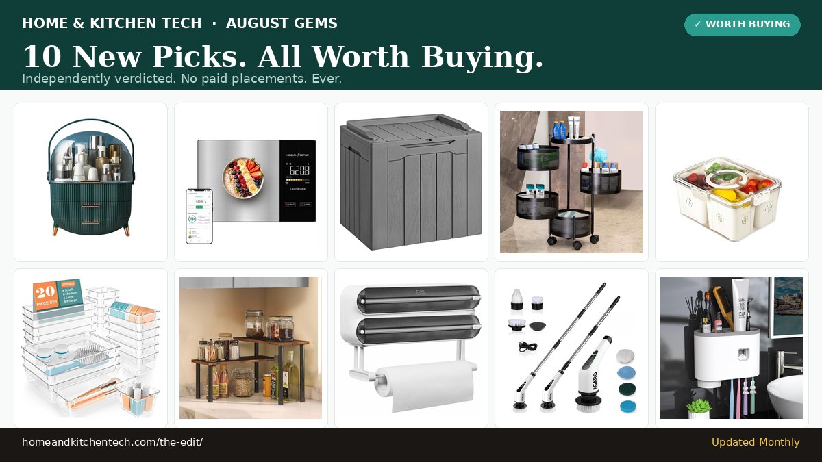 homekitchentech's tweet photo. Edit August edition is out - https://t.co/NFFgf8Y3Cl. 

10 more unique and high value products that every home should consider. https://t.co/ztKGbfHMLb