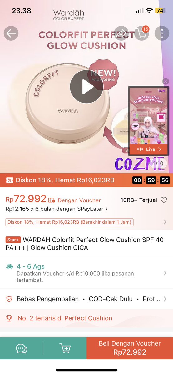 kayabutter5's tweet photo. Step ke 2 cushion jujur ini cushion nempel bgt bgt bgt kalian harus beli sih yg mukanya kering pokonya rekomended👍🏻👍🏻

https://t.co/eL7Qm3bCX1 https://t.co/hwV2y6Ivou