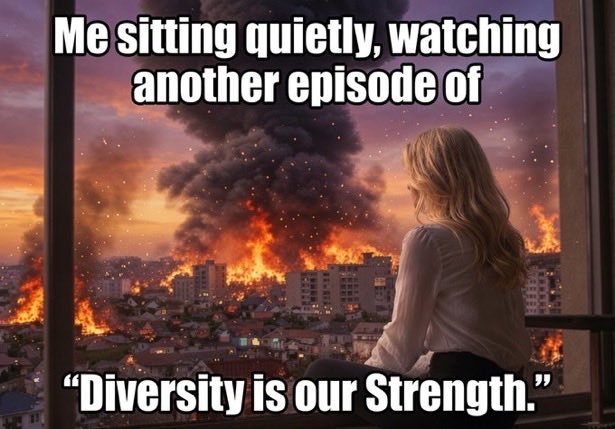 Sargon_of_Akkad's tweet photo. Diversity is the strength of the multicultural state because it creates an endless series of unresolvable tensions which periodically boil over into crises that justifies further powers to the government. https://t.co/y2P11XpAjb