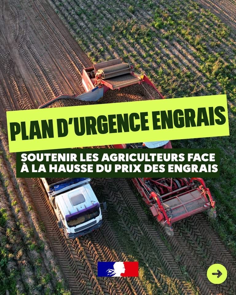 Prefet27's tweet photo. #Agriculture | Depuis ce 1er août, l’État ouvre le guichet d’aide pour soutenir les achats d’engrais azotés.
Les exploitations concernées peuvent déposer leur demande auprès de @FranceAgriMerFR jusqu’au 06/11/2026.

👉 jusqu’à 70€/t d’engrais éligible.

https://t.co/SAIX9sbn17 https://t.co/oBoXGZZKVC