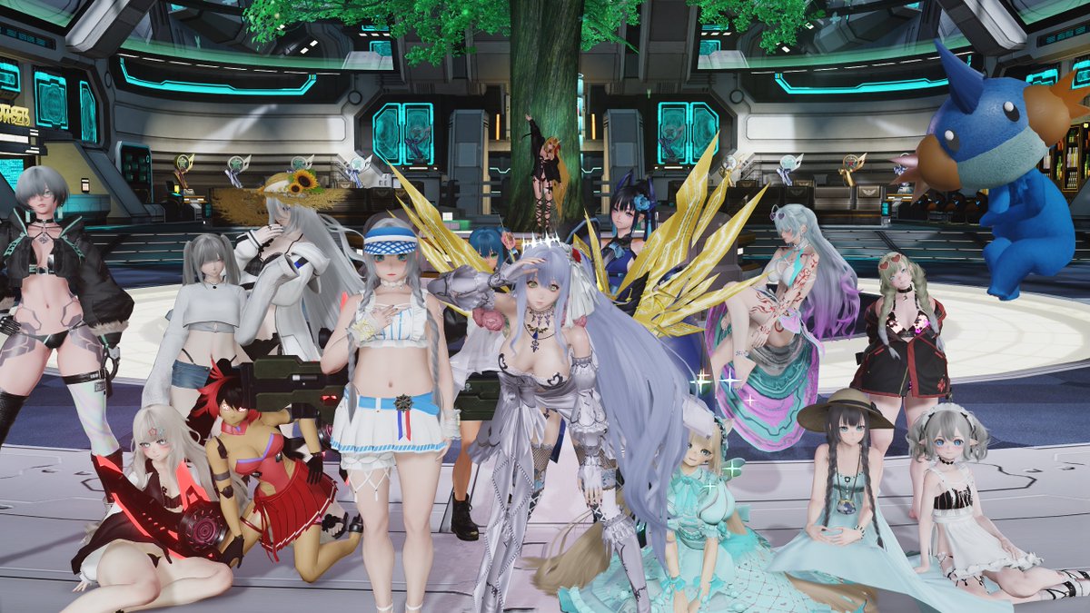 hyattkaB's tweet photo. 旧国チム木オールレべ８達成。
NGSのクヴァリスから立ち上げたチムだったので、
約4年間かかったけど、ついに！
これまでうちに関わってくれた全てのチムメンさんに、
感謝！！
（C）SEGA                
#百華美人 
#PSO2_NGS 
#PSO2NGS_SS https://t.co/NrwonydqFZ