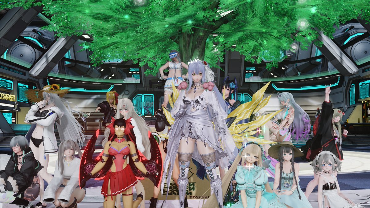 hyattkaB's tweet photo. 旧国チム木オールレべ８達成。
NGSのクヴァリスから立ち上げたチムだったので、
約4年間かかったけど、ついに！
これまでうちに関わってくれた全てのチムメンさんに、
感謝！！
（C）SEGA                
#百華美人 
#PSO2_NGS 
#PSO2NGS_SS https://t.co/NrwonydqFZ