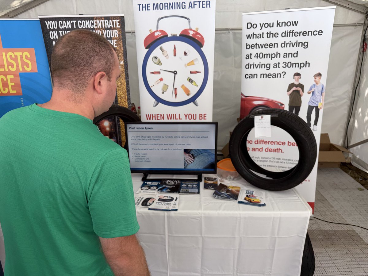 Merseysidersp's tweet photo. A great day at Knowsley Flower Show!

Testing reactions and see how quickly they could respond to a hazard.

Learning more about tyre safety and why regular checks can make a huge difference.

Speaking with our motorcycle team and pick up advice on safer riding.

Getting an up-close look at one of our Safer Roads Unit vans, learn how the technology works and how it helps us tackle speeding across Merseyside. 

We’re back tomorrow if you missed us!!