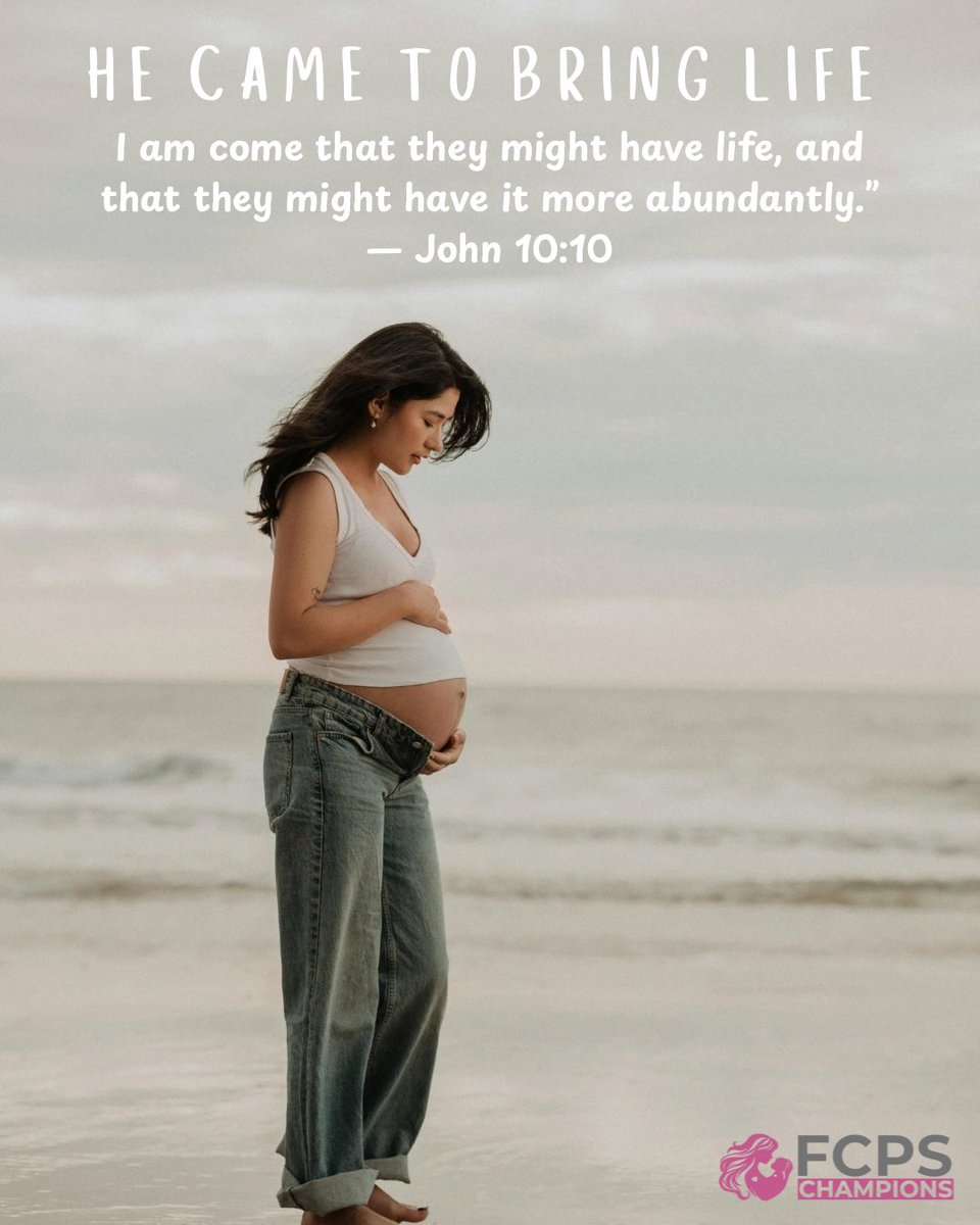 fcps_champions's tweet photo. Life is one of God's greatest gifts.
Jesus said, "I am come that they might have life, and that they might have it more abundantly." - John 10:10
At FCPS, we have the privilege of walking alongside women and families with compassion, practical support, and hope. https://t.co/M4Q5sfSusI