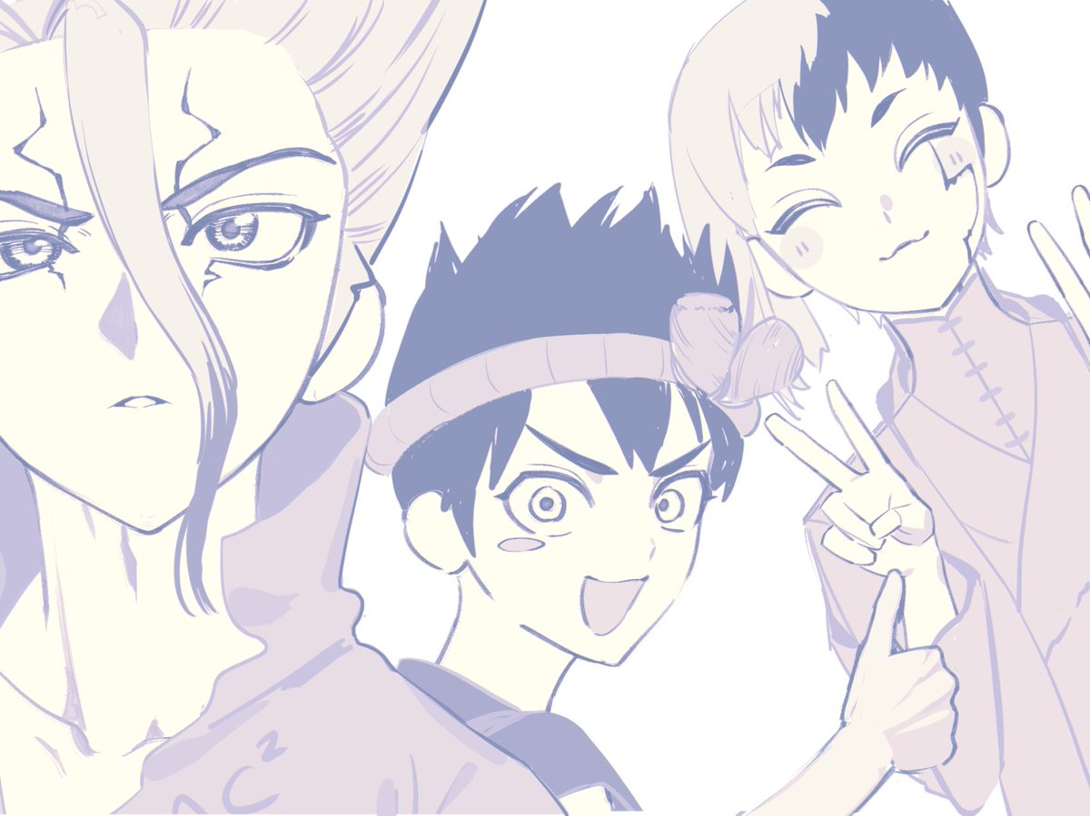 hashi_taka80's tweet photo. ｳｵ~!
自撮り？地獄トリオのラフ置いておきます
好きな三人組！！！ https://t.co/8cDJ6bAsqj