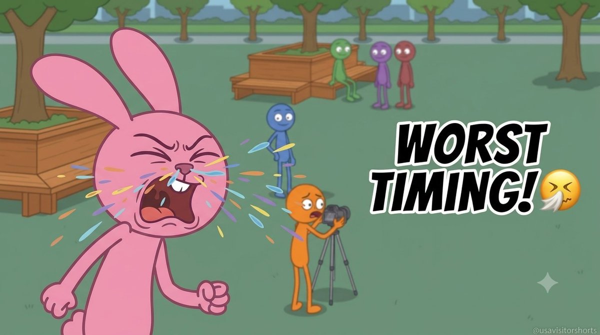 shafiq580bd's tweet photo. 🤧 She Sneezed At The Exact Second The Photo Was Taken

Click Here To Watch: https://t.co/HjGfzq0ELI

#FunnyAnimation #Comedy #USAVisitorShorts #RelatableMoments #FunnyRabbit #ComedySkit #CartoonComedy #FamilyFriendly #BadTiming #PhotoFail https://t.co/oRktwehHiF
