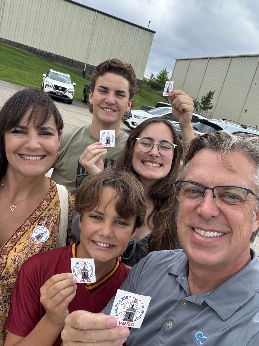 AndyOgles's tweet photo. We just voted! Unlike my opponent who doesn’t live in the 5th district, I can actually vote for myself. https://t.co/AzVjFSNQEq