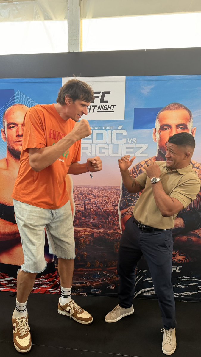 GilbertDurinho's tweet photo. Belgrade Serbia @ufc @BobanMarjanovic @AlexPereiraUFC https://t.co/muvy42DfoK