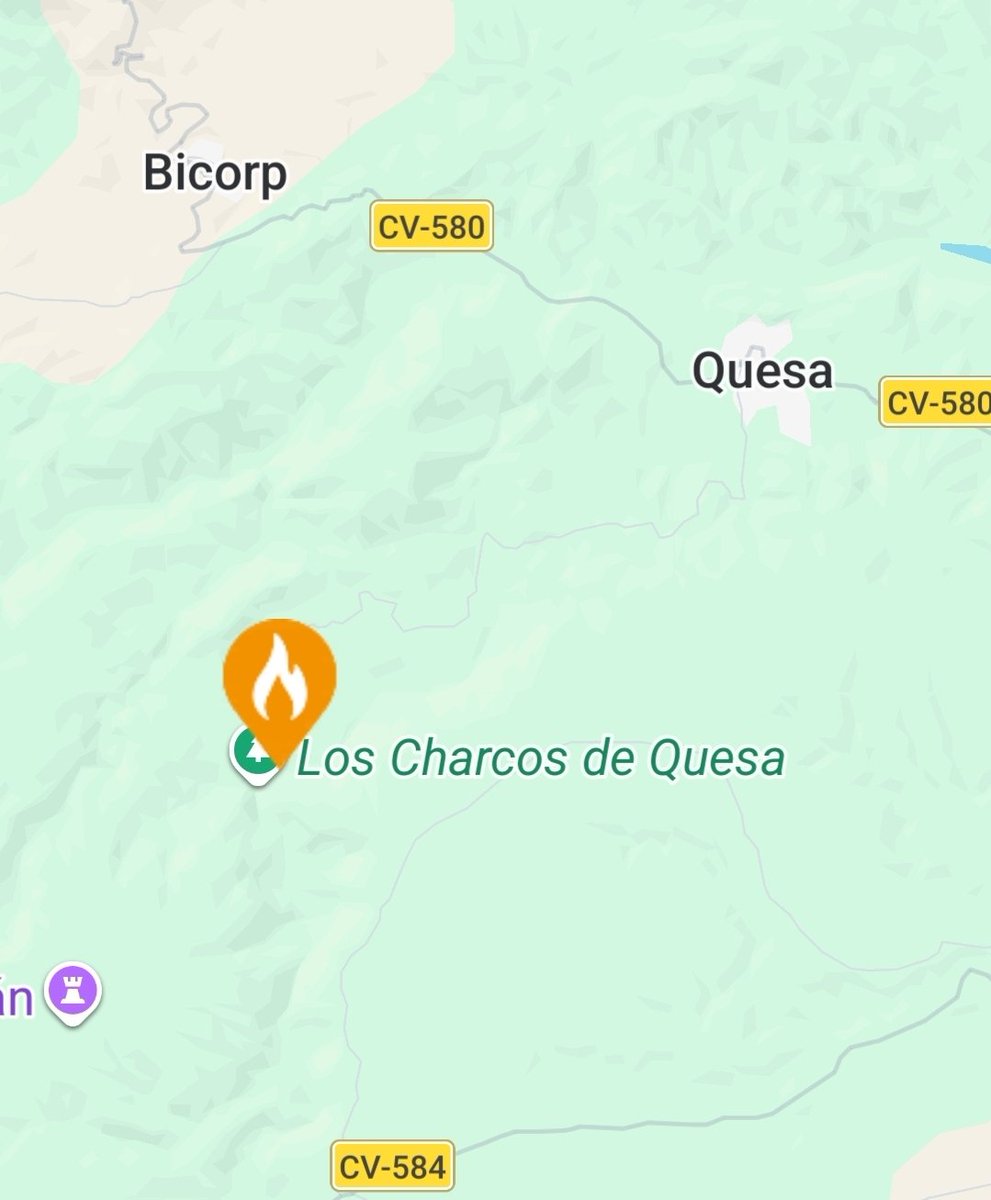 VOSTcvalenciana's tweet photo. 🔥 Declarado #incendio #forestal en #Quesa (V)
Zona de acompaña de Los Charcos.
HT de seguimiento #IFQuesa.
Medios movilizados. https://t.co/Vdq0riZLzX