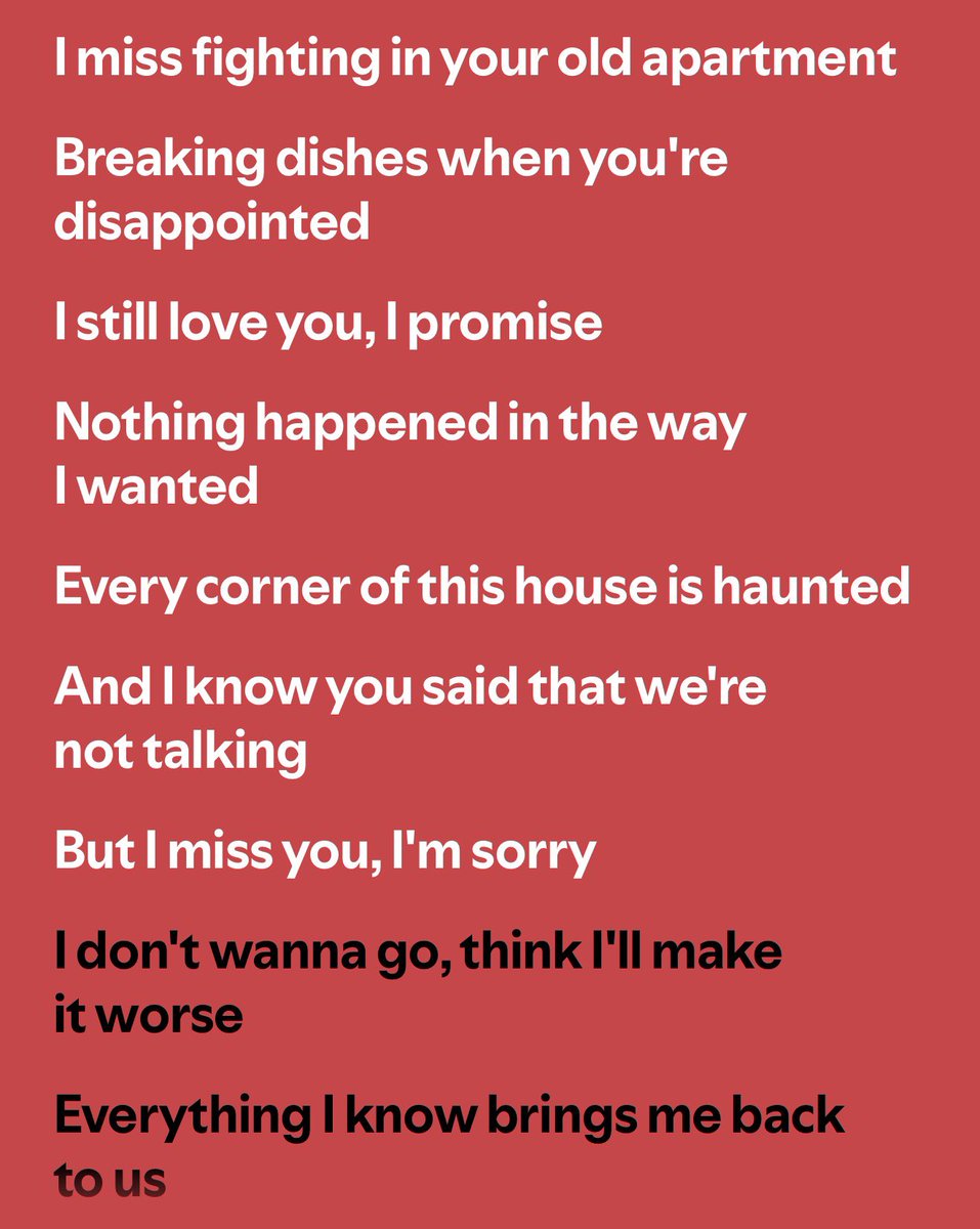 beatlesslyrics's tweet photo. i miss you, i'm sorry- gracie abrams https://t.co/iMk245SncC