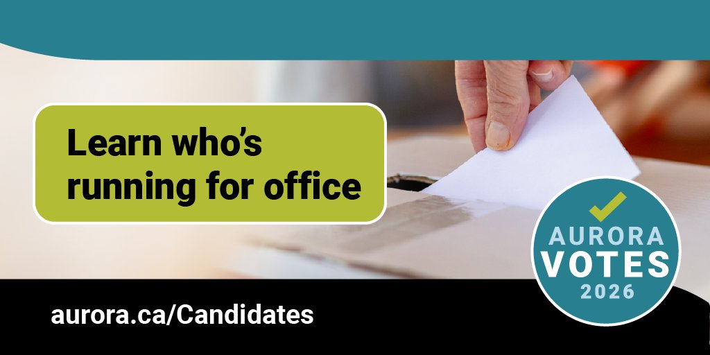 Town_of_Aurora's tweet photo. 👀 An informed vote starts with knowing your options.

Explore the people putting their names forward in Aurora’s Municipal Election.

Visit https://t.co/0yaDFfEP9a to view the list and check back as candidate nominations are received. https://t.co/gprjwDdZSH