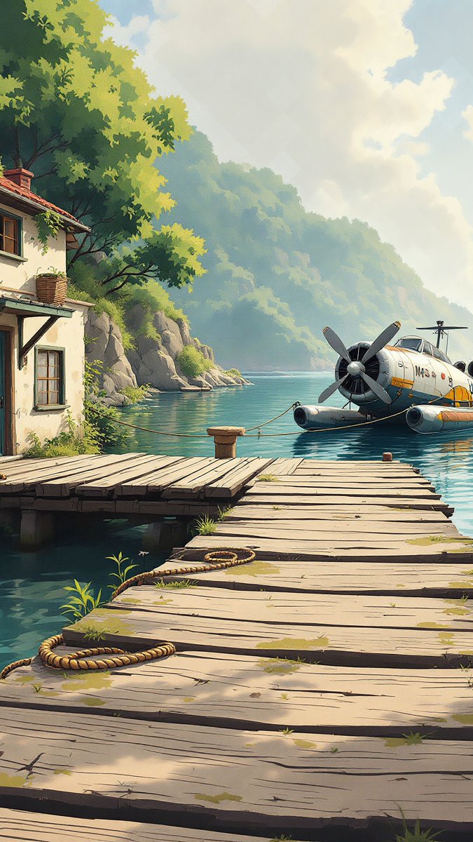 hibiwall's tweet photo. The world doesn't know this place exists. Save this and make it your secret too 🌊

IG &amp; TikTok → @hibiwall

#PorcoRosso #GhibliWallpaper #AnimeAesthetic #PhoneWallpaper #GhibliArt #4KWallpaper #MiyazakiArt https://t.co/Im8fAwXl5N