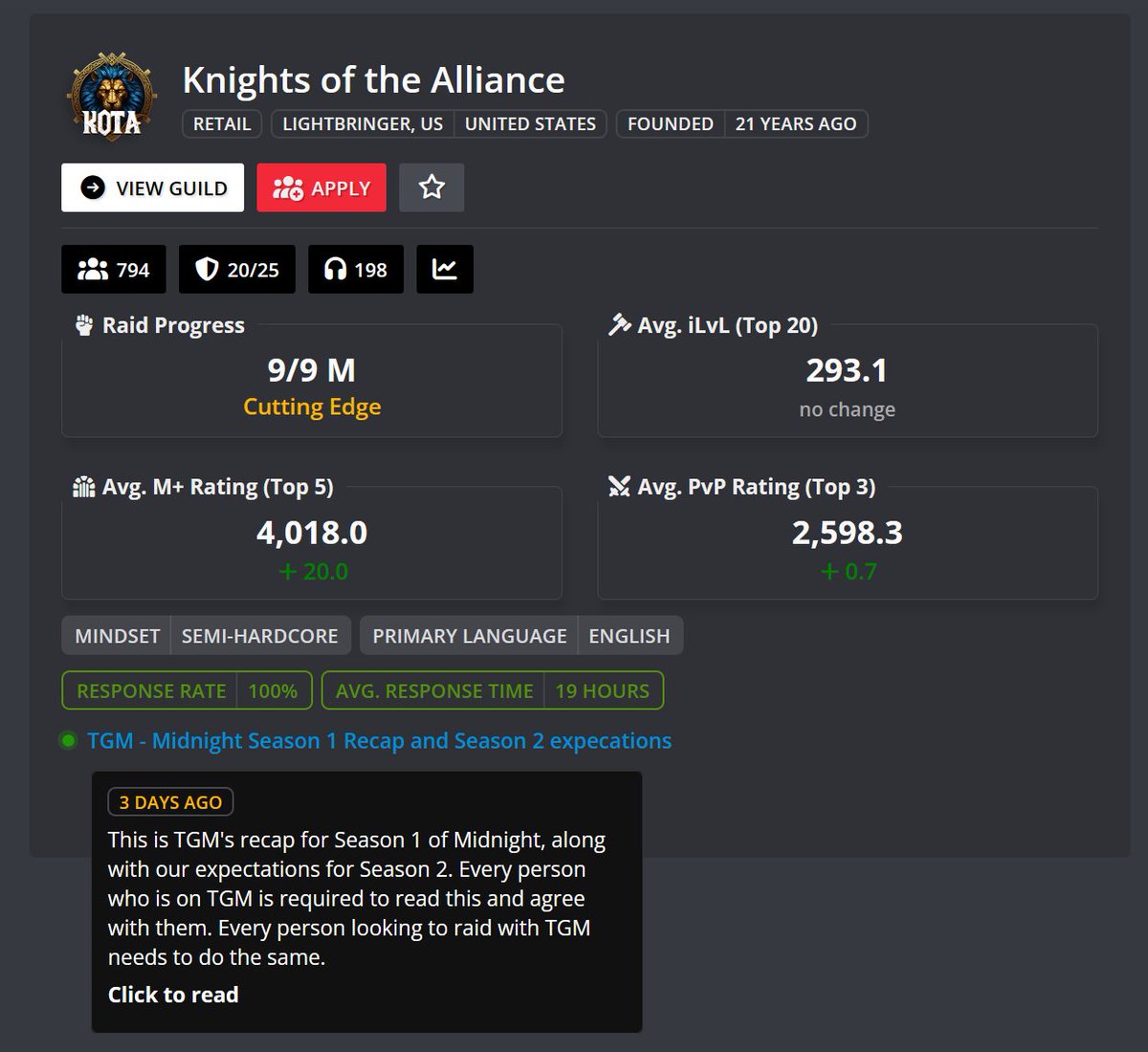 guildsofwow's tweet photo. Your guild's latest post is now featured on your LFG listing, giving recruits another reason to check out your guild 📰

Now's a great time to share an update 😉

https://t.co/TntV6Fat6R https://t.co/axBxguTHek