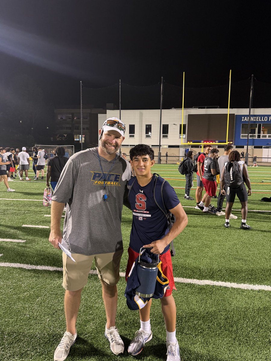 tinoco_evan's tweet photo. Grateful for the opportunity to compete at the @PaceUFootball prospect camp this past Thursday. Thank you to all the coaches @Neimar_Santouse @CoachChadWalker @CoachRodrckPlum @CoachCGD for making this camp a possibility.
#PaceFootball
#Footballrecruit
@StepinacSports @MageeAj https://t.co/DbrAlWo5qF